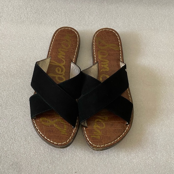 Sam Edelman Gertrude Black Suede Sandals size 8.5 - Picture 6 of 6